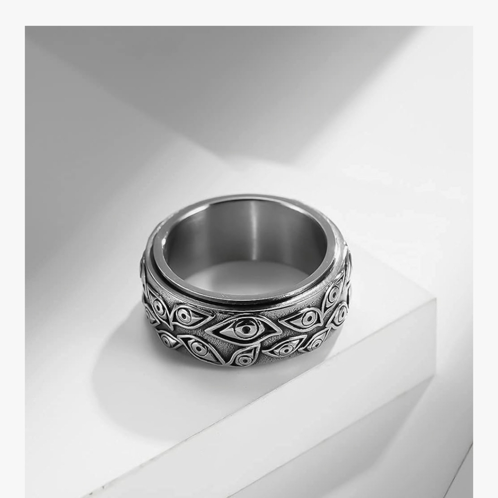 Silver Eye Pattern Ring - image 3